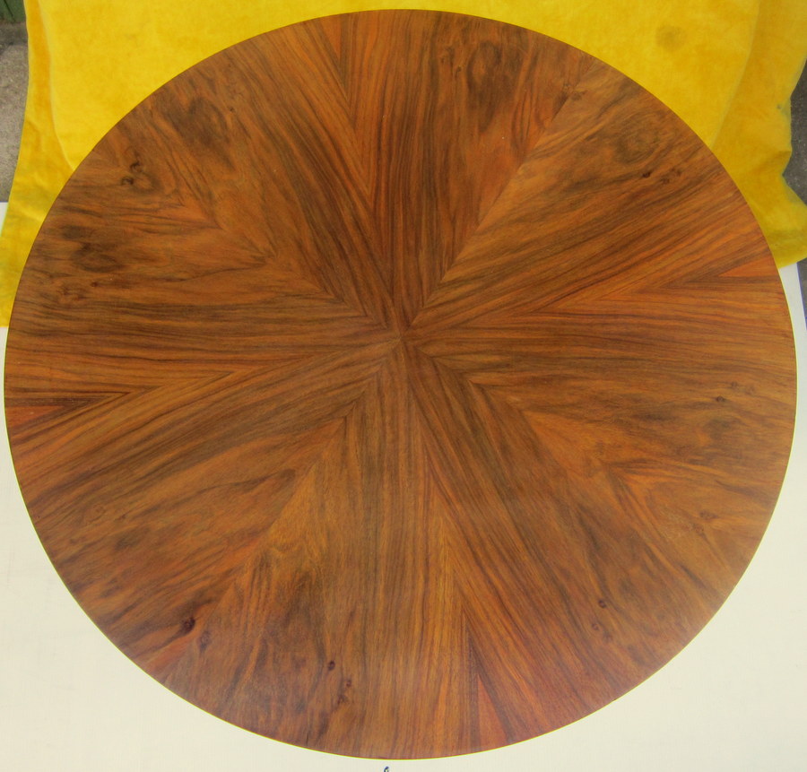 Selette Pedestal Table Tripod Art Deco 30 Walnut-photo-4