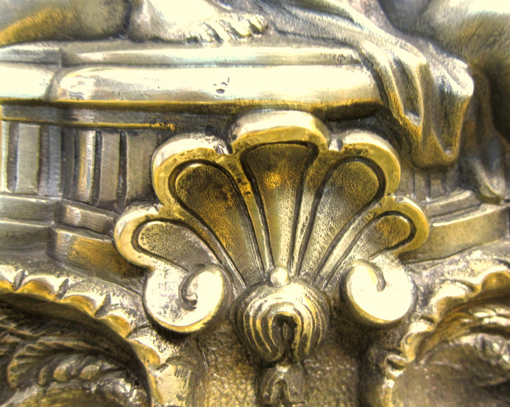 Grand Bénitier Bronze Angelots Et Croix St Lxv Fin 18 Début 19éme-photo-3