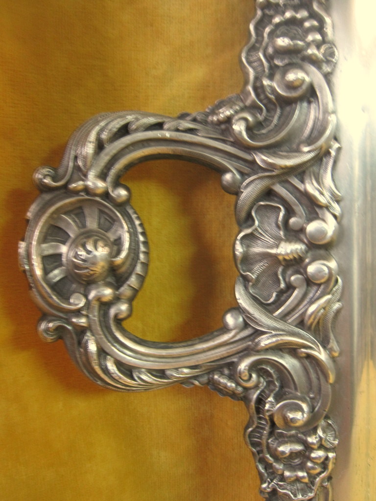 Grand Plateau De Service Gravé Et Haut Relief St Lxv Napoléon III-photo-5