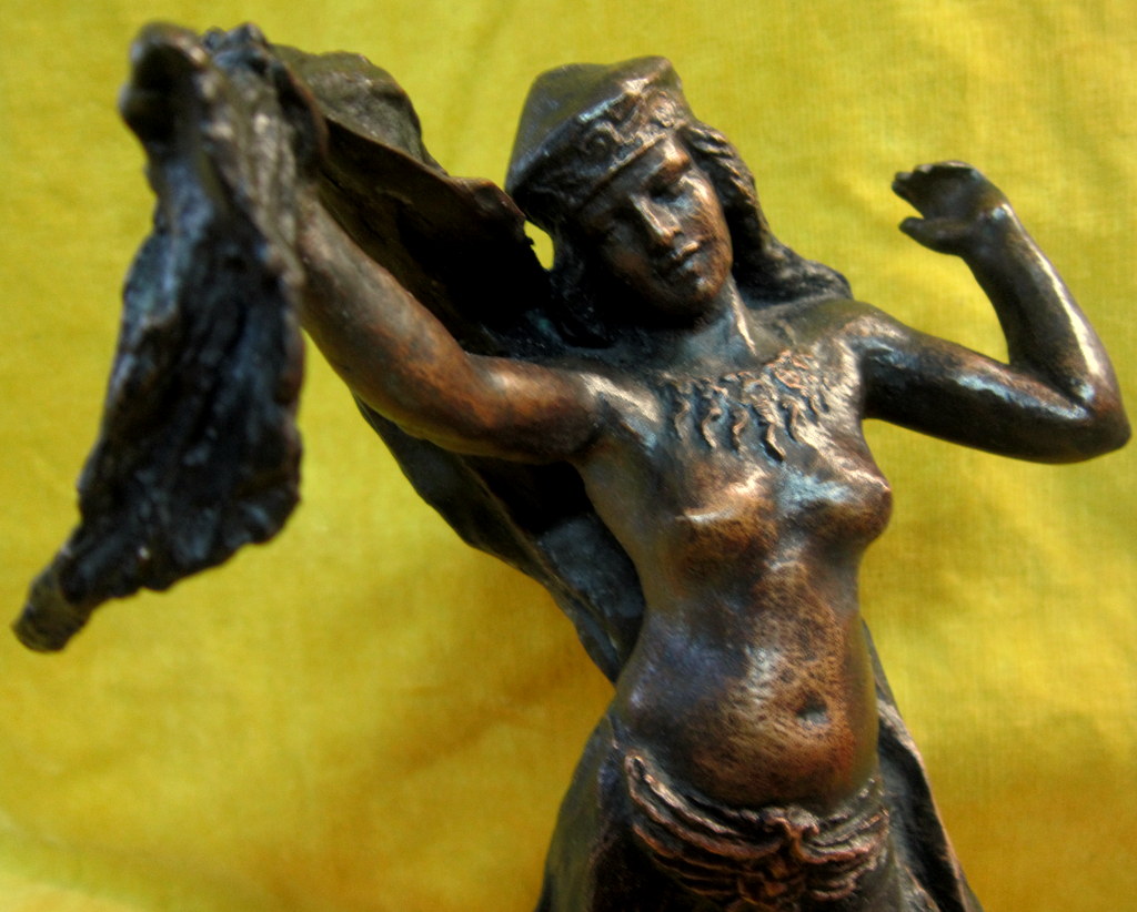 Danseuse Orientale égyptienne Bronze J.PLOQUIN (1860-?)-photo-2