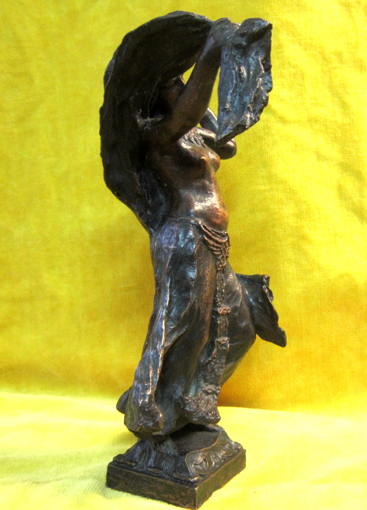 Danseuse Orientale égyptienne Bronze J.PLOQUIN (1860-?)-photo-5