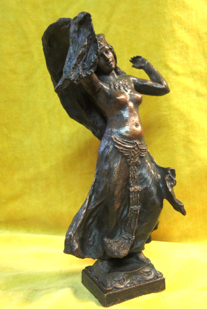Danseuse Orientale égyptienne Bronze J.PLOQUIN (1860-?)-photo-6
