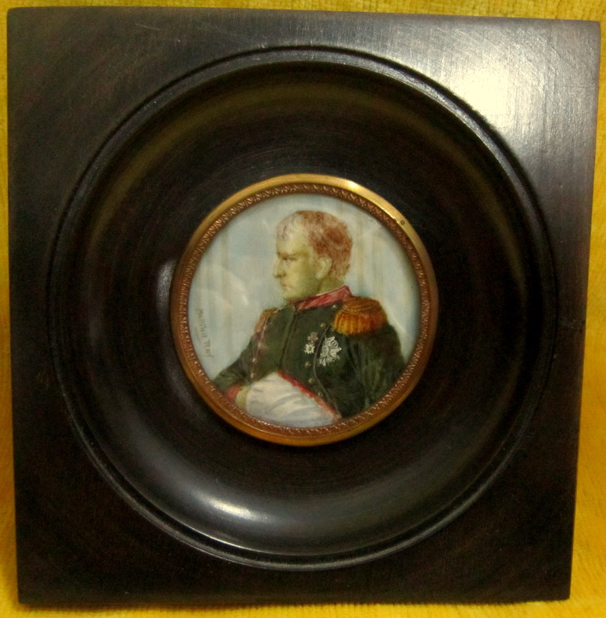  NAPOLEON Ier Miniature Portrait De l'Empereur Avec Légion d'Honneur 19éme-photo-2