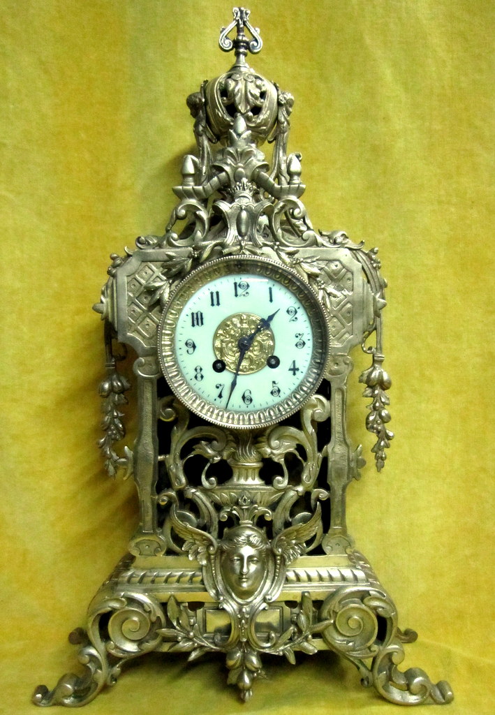 Great Clock Cartel Bronze Neo-renaissance Napoleon III 19th