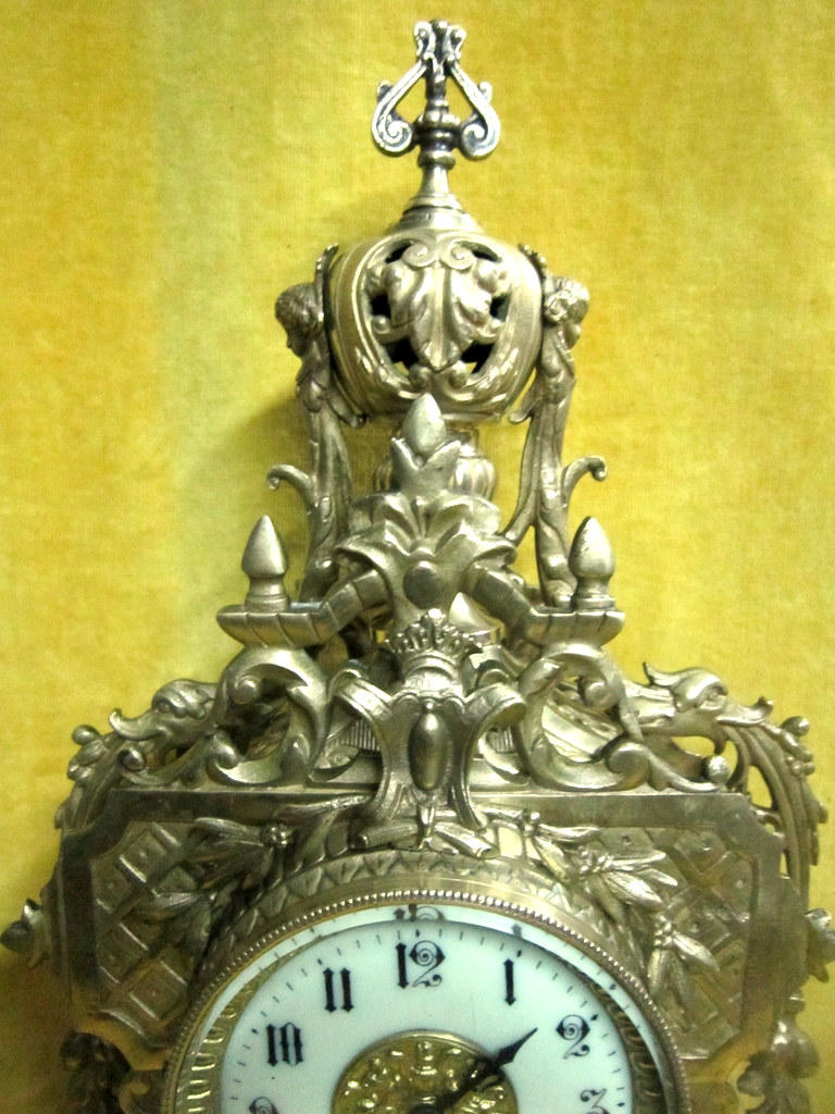 Great Clock Cartel Bronze Neo-renaissance Napoleon III 19th-photo-1