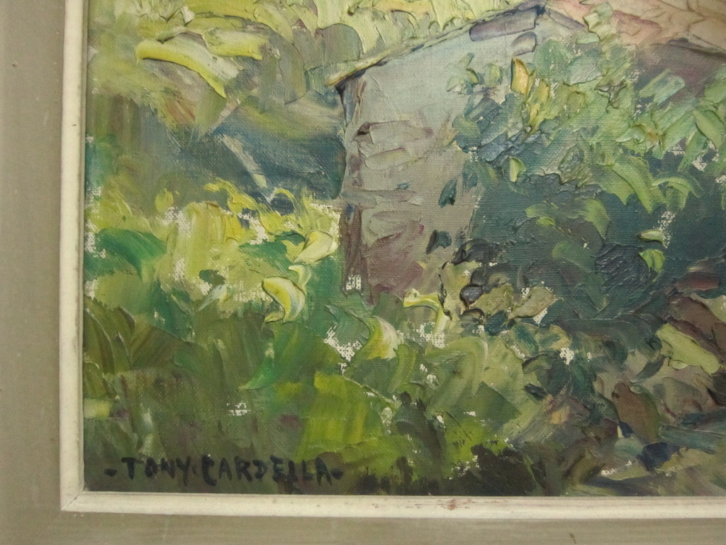Village Corse Huile Sur Toile Peintre Corse Tony CARDELLA (1898-1976) cadre Montparnasse-photo-4
