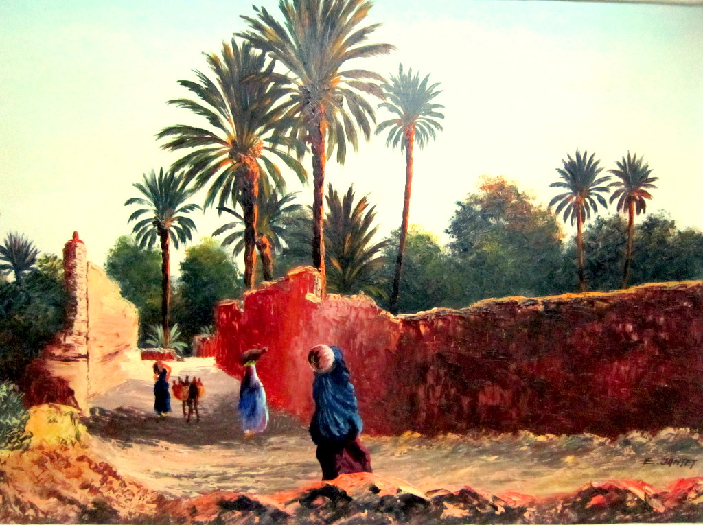 Peinture Orientaliste Afrique Du Nord Emile JANTET 1950-60