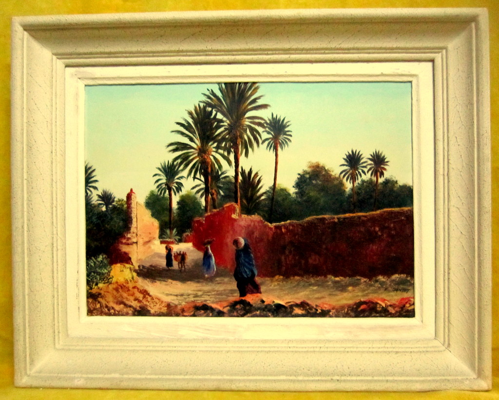 Peinture Orientaliste Afrique Du Nord Emile JANTET 1950-60-photo-1