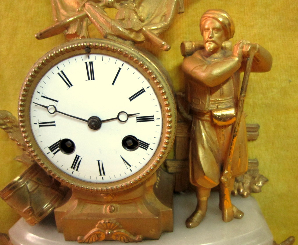 Golden Clock In The Zouave Of North Africa Napoleon III 19th-photo-4
