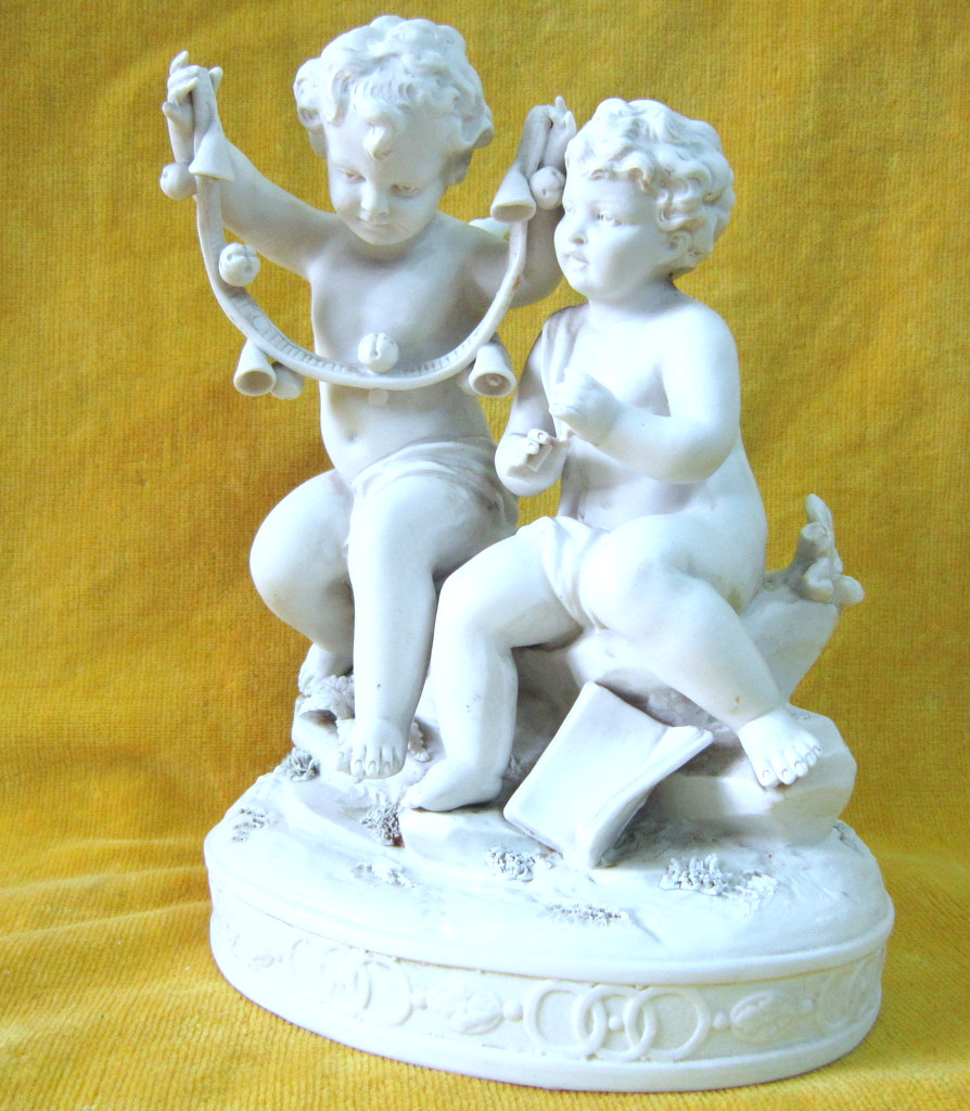 Biscuit Putti Angelot Musician In The Taste Of Falconet 18th