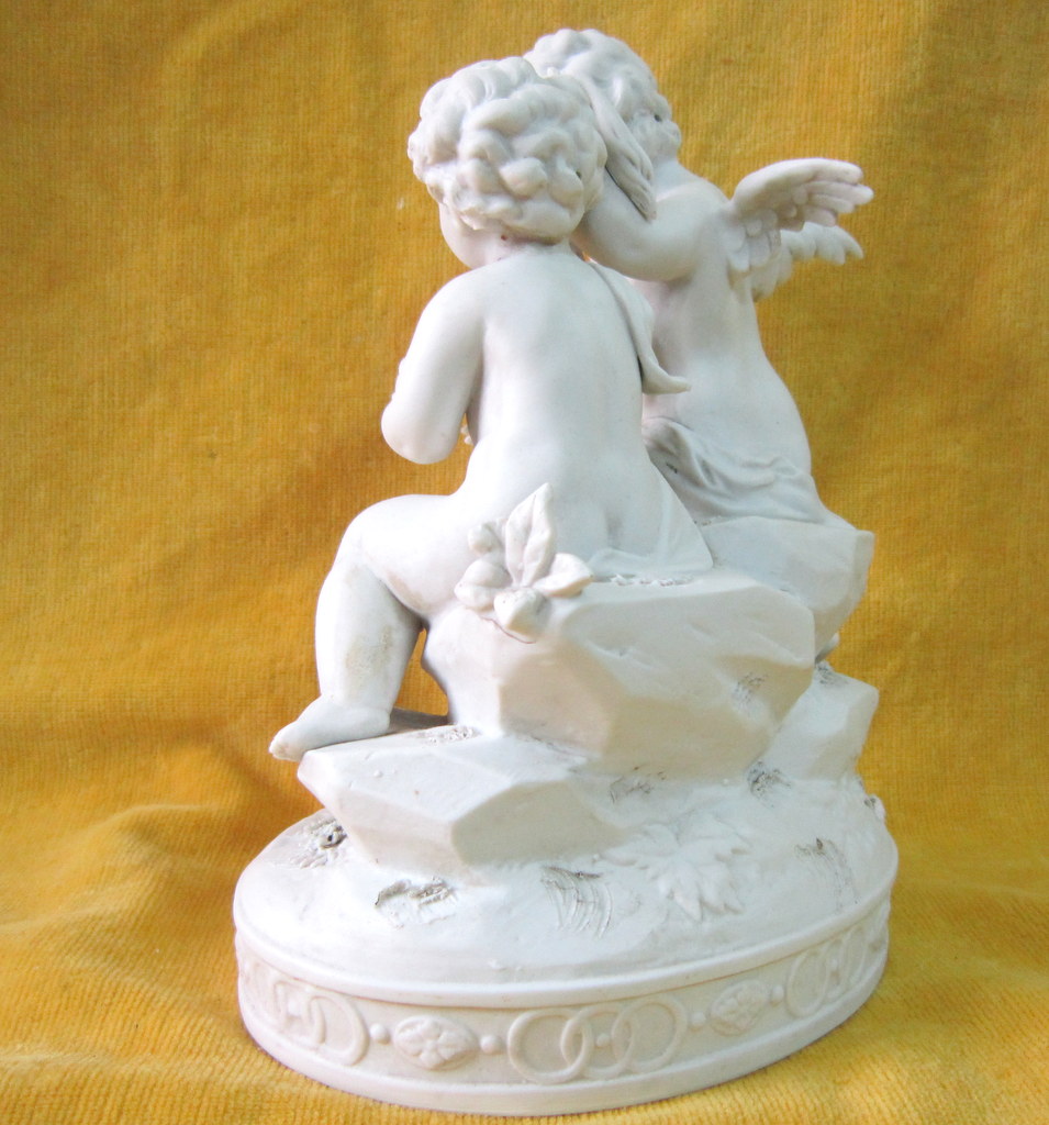 Biscuit Putti Angelot Musician In The Taste Of Falconet 18th-photo-2