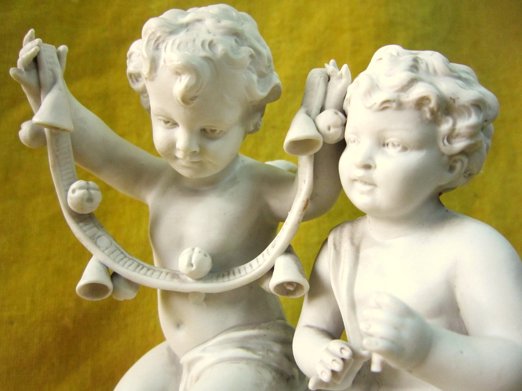 Biscuit Putti Angelot Musician In The Taste Of Falconet 18th-photo-4