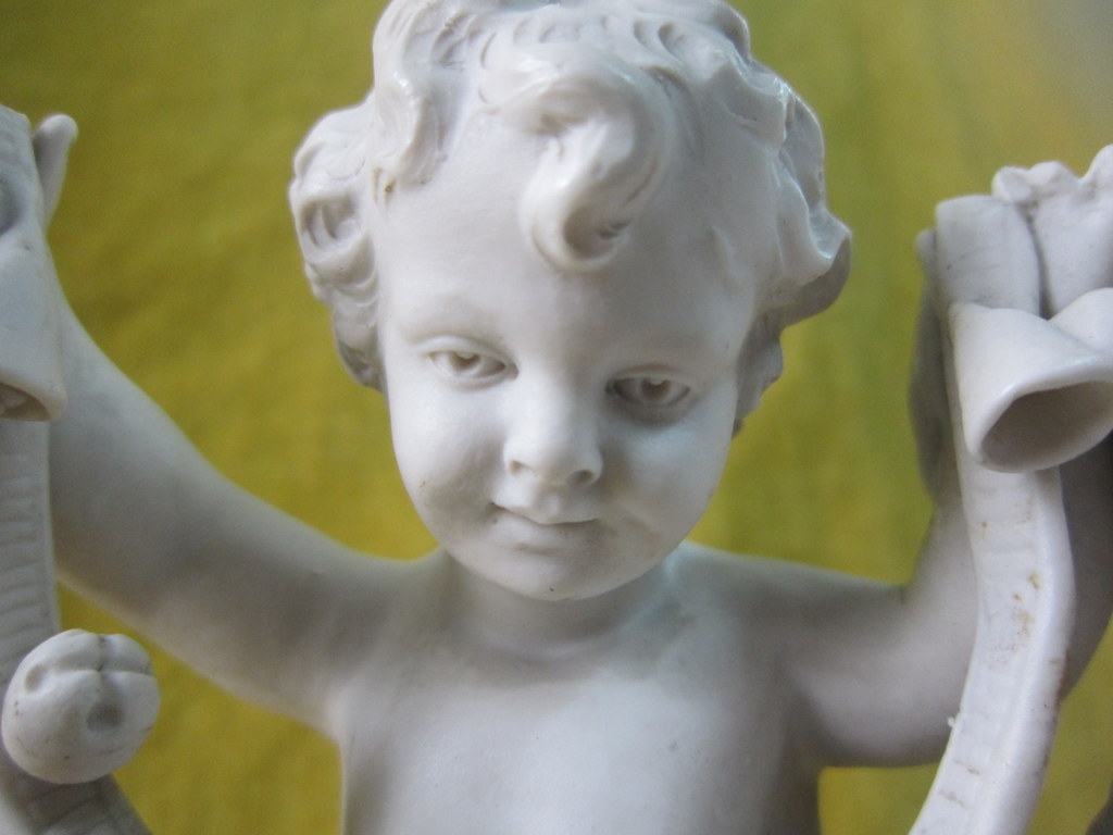 Biscuit Putti Angelot Musician In The Taste Of Falconet 18th-photo-6