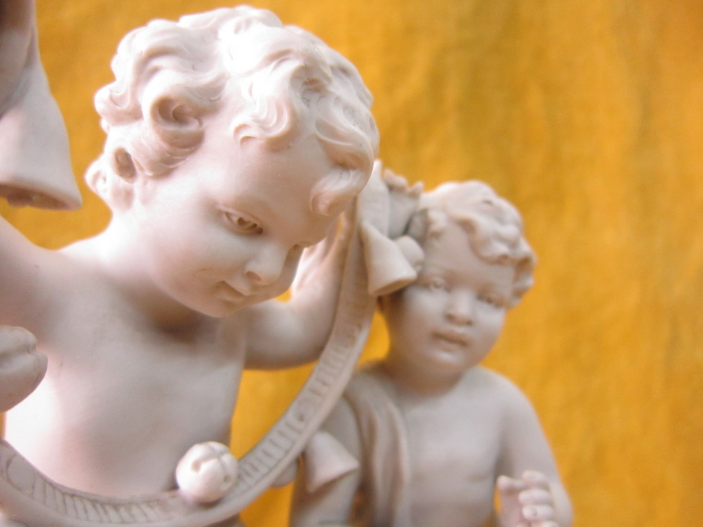 Biscuit Putti Angelot Musician In The Taste Of Falconet 18th-photo-7