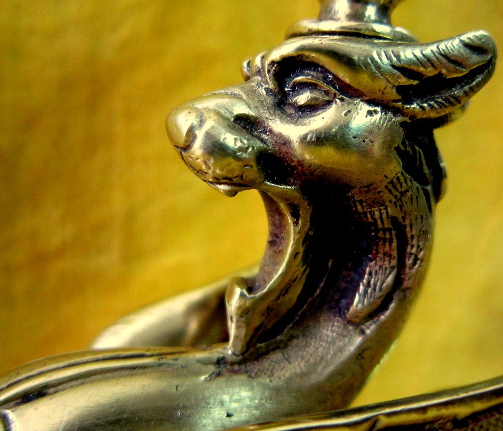 Candlestick Griffon Dragon Bronze St Renaissance Napoleon III 19th-photo-5