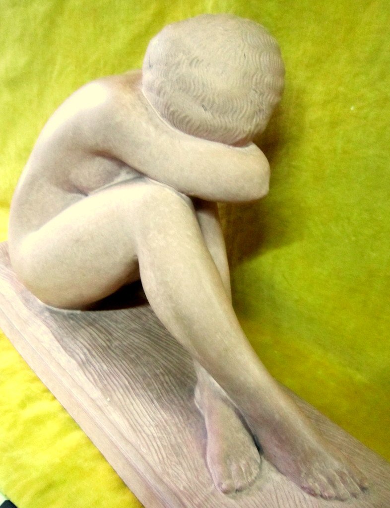 Terra Cotta Naked Feminine Art Deco 30 Neoclassical School Sculpture Amedeo Gennarelli (1881-1945)-photo-2