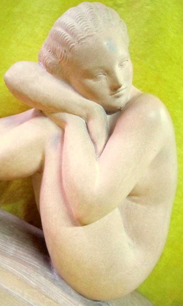 Terra Cotta Naked Feminine Art Deco 30 Neoclassical School Sculpture Amedeo Gennarelli (1881-1945)-photo-6