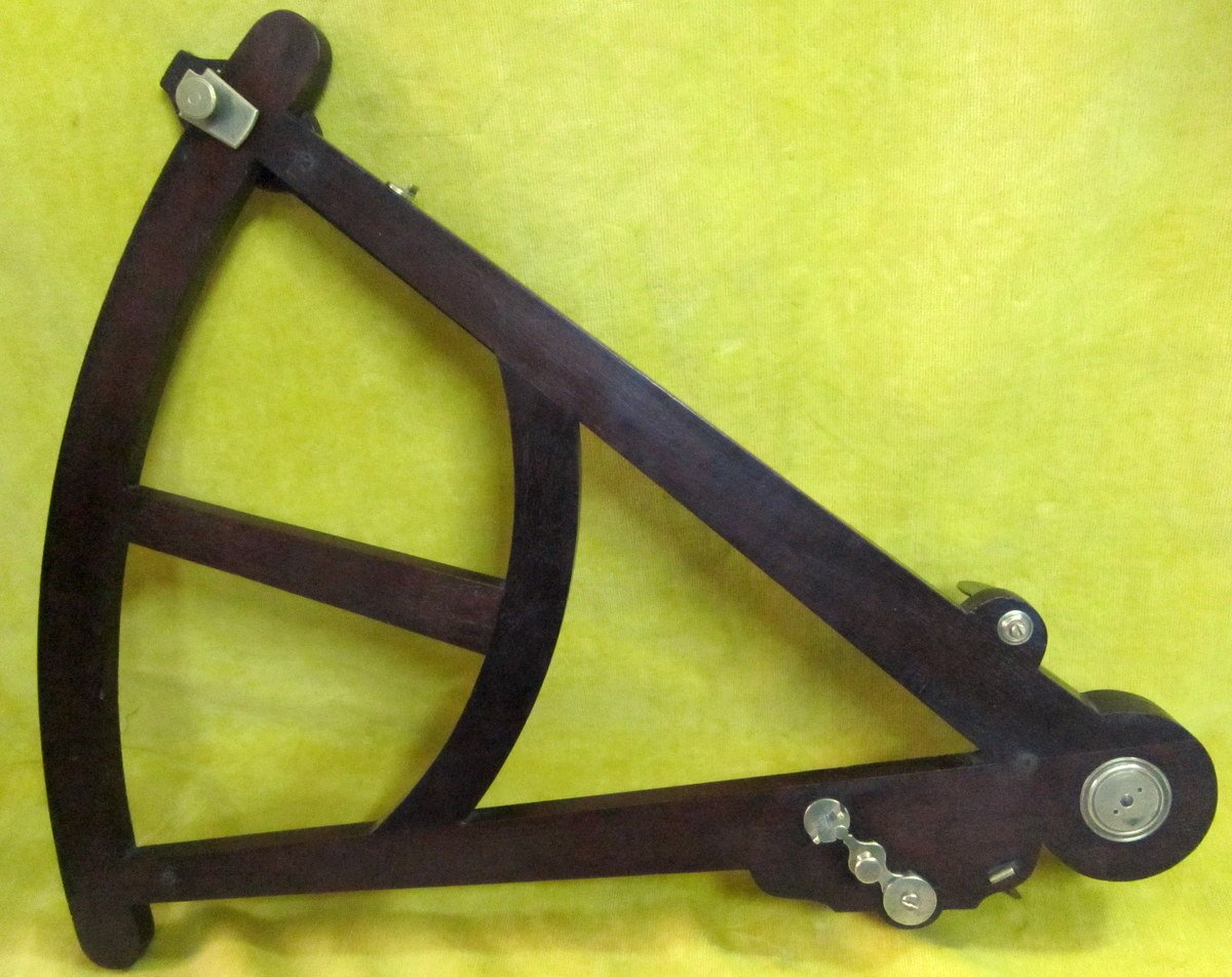 Grand Octant De Marine Acajou Laiton Ivoire Angleterre XVIIIéme                                -photo-3
