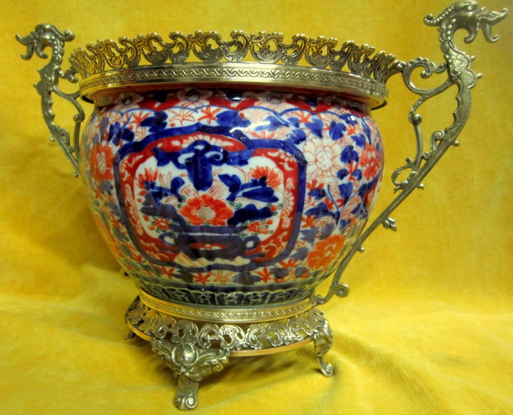 Basin Table Center Planter Japan Imari Napoleon III 19th-photo-7