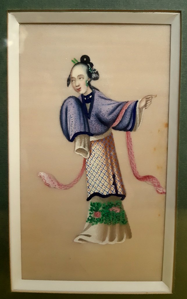2 Peintures Gouaches Papier De Riz Ecole Canton 19éme Concession Française Chine Impériale Qing-photo-3