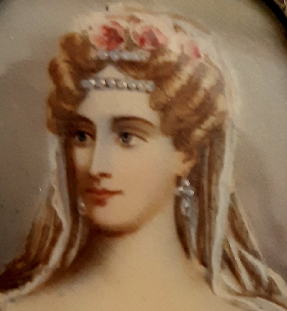 Miniature Portrait Mc De Bourbon -siciles Duchesse De Berry After R.lefevre (1755-1830) -photo-3