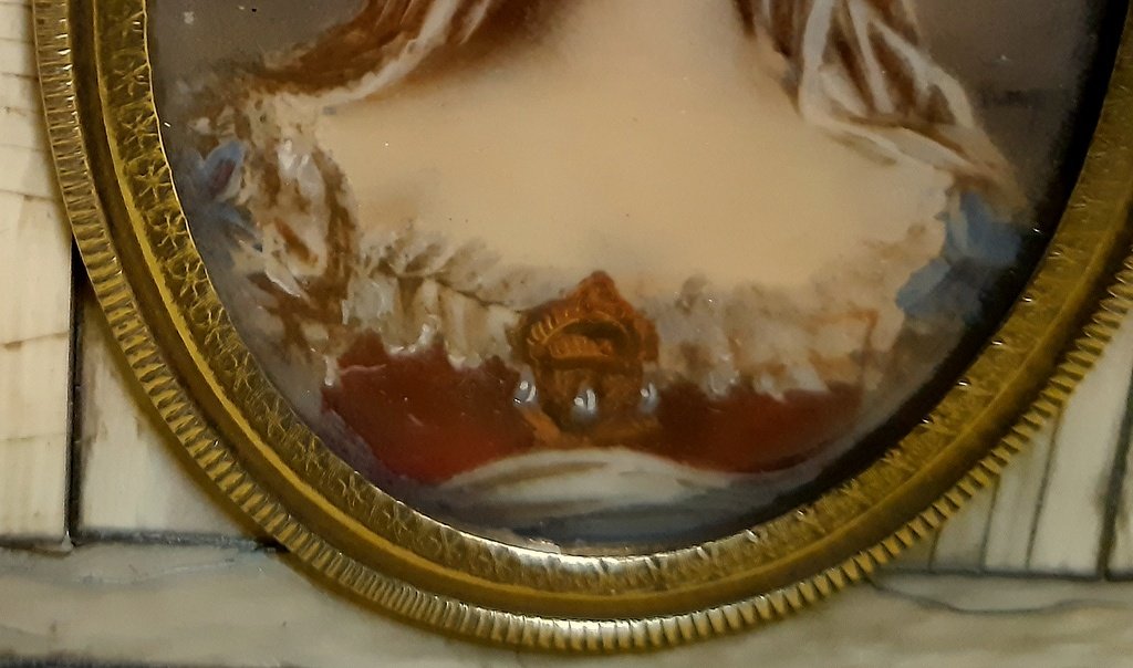 Miniature Portrait Mc De Bourbon -siciles Duchesse De Berry After R.lefevre (1755-1830) -photo-4