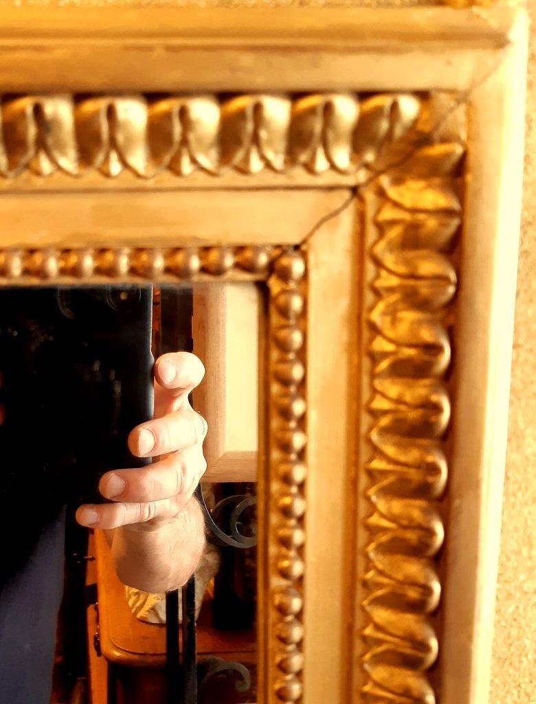 Trumeau Grande Glace Mirror With Pediment St Lxvi Gilded Napoleon III 19th.-photo-3