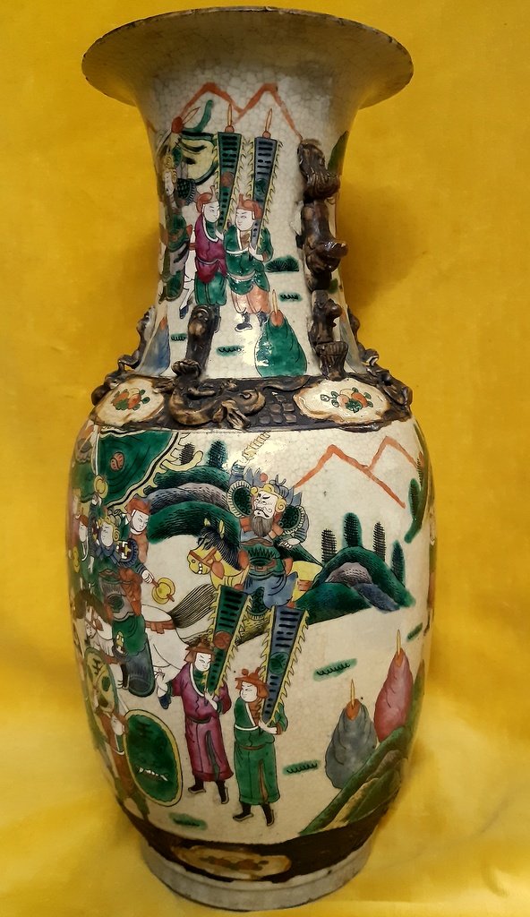 Grand Vase (44 cm) Porcelaine Chinoise De Nankin  époque Impériale Dynastie Qing (1636-1912)           -photo-3