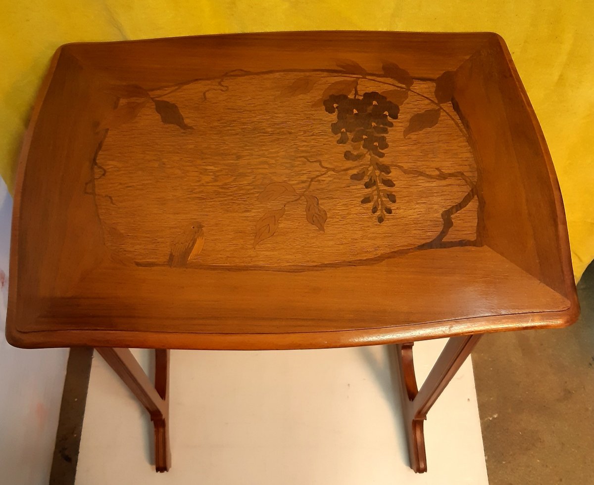 Saddles Nesting Tables Ecole De Nancy Art Nouveau Marquetry 1900-photo-1