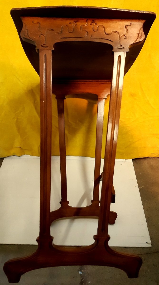 Saddles Nesting Tables Ecole De Nancy Art Nouveau Marquetry 1900-photo-2