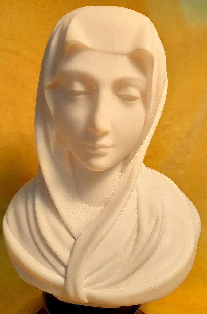 Buste Sculpture Madone Vierge Marie D’après Donatello  Italie -photo-2