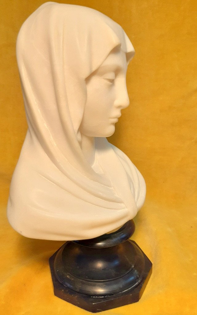 Buste Sculpture Madone Vierge Marie D’après Donatello  Italie -photo-4