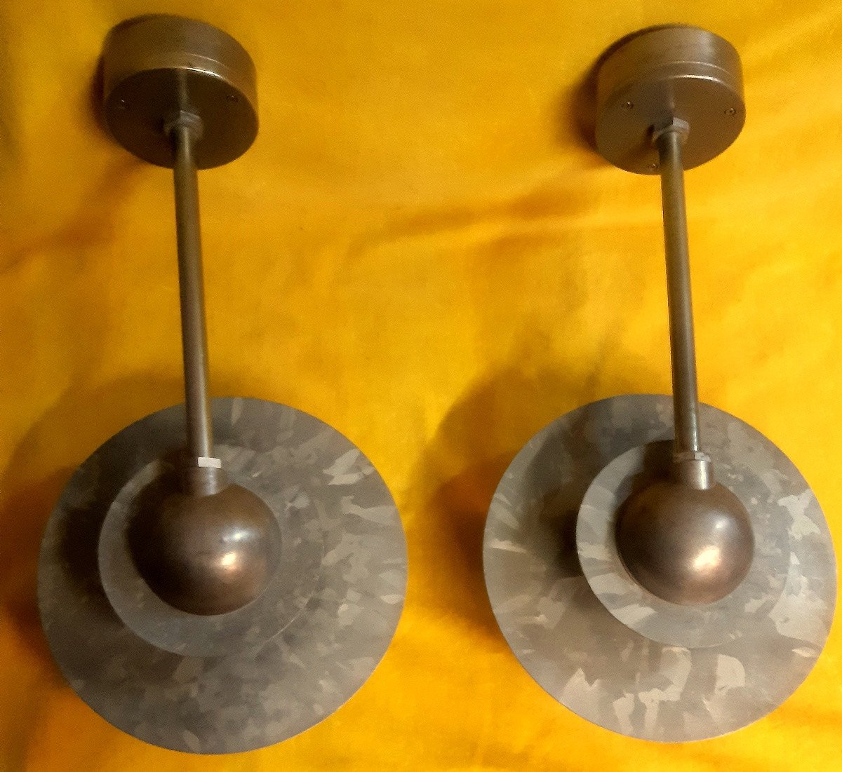 Pair Large Wall Lamp Louis Poulsen By Jens Møller-jensen Vintage Danish Design 60  .-photo-3