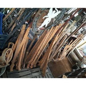 Hinges Hinges From 30 To 150cm In Thick Wrought Iron 17-18-19th For Doors, Chests, Furniture… 