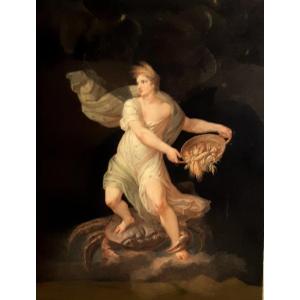 Italian Mythological Painting “cérès” By Michelangelo Maestri (1779-1812) Empire Period 