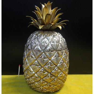 Ananas Bac à Glace Métal Doré 70 De Mauro Manetti 