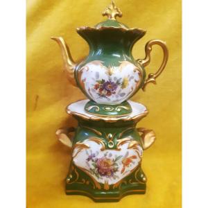 Limoges Hard-portein Teapot With Painted Flower Design, St. Lxv Rocaille