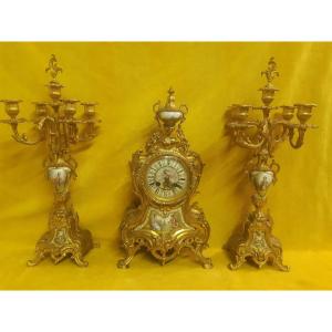Porcelain Bronze Fireplace Trim, Paris, Romantic Design, Vincenti 1855 Collection