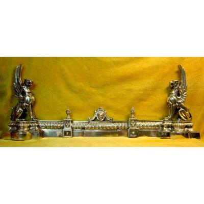 Fireplace Front Adjustable Fireplace Winged Griffins Bronze Empire
