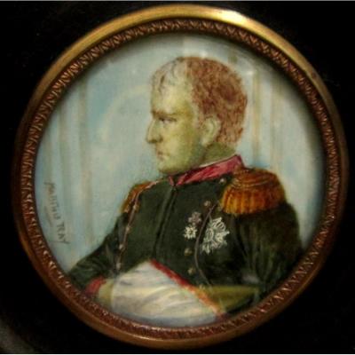 Miniature Portrait Of The Emperor Napoleon I With 19th Legion Of Honor