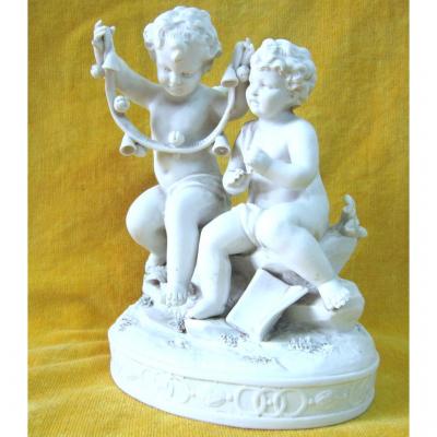 Biscuit Putti Angelot Musicien Dans Le Goût De Falconet 18éme 