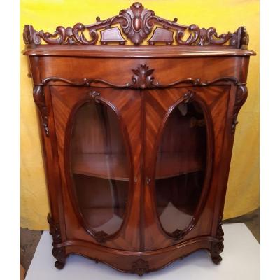 Small Showcase Library Argentier Buffet At Galerie Galbée Mahogany St Lxv Napoleon III 19th 