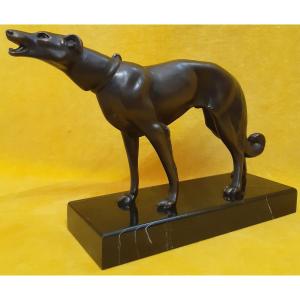 Bronze Greyhound Dog Barking Art Deco 30-50