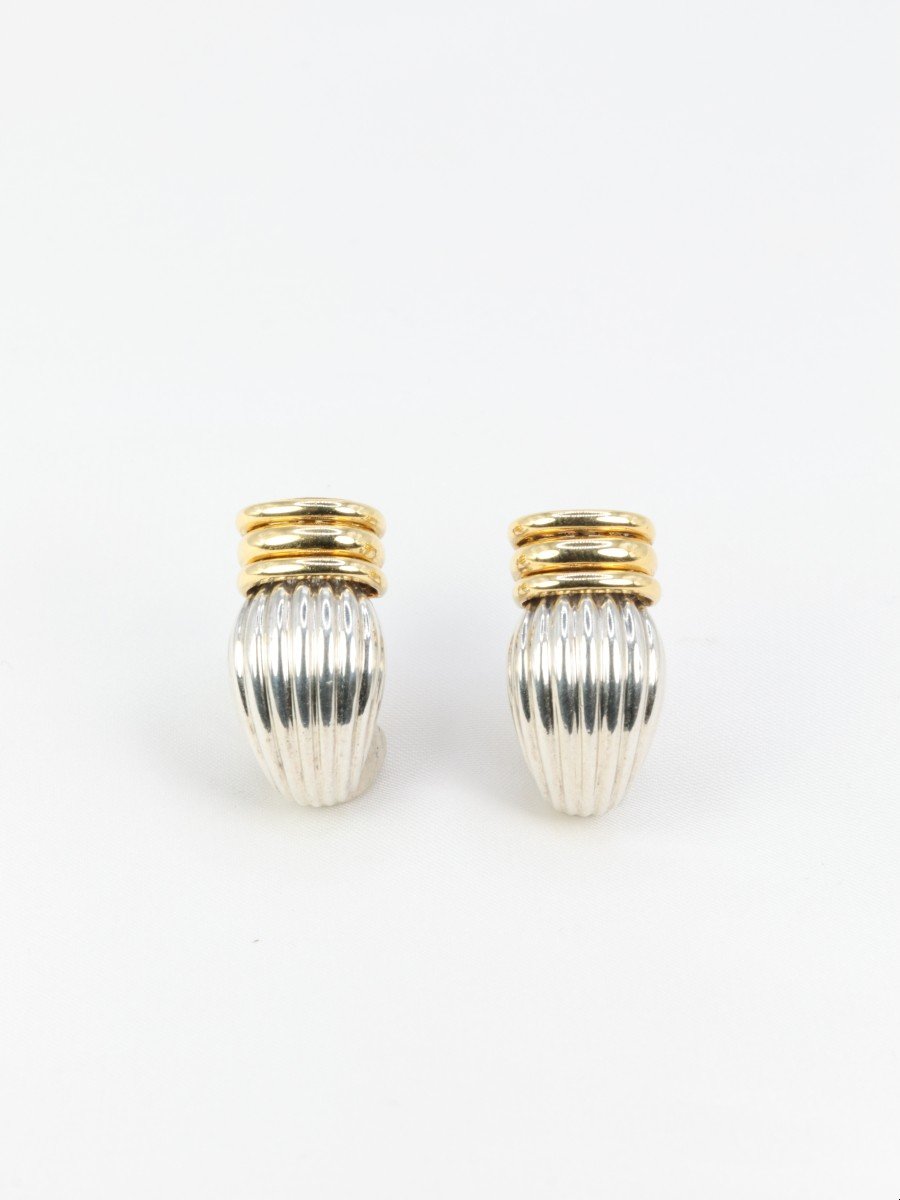 Oj Perrin Boucles D’oreilles Vintage En Or Et Argent