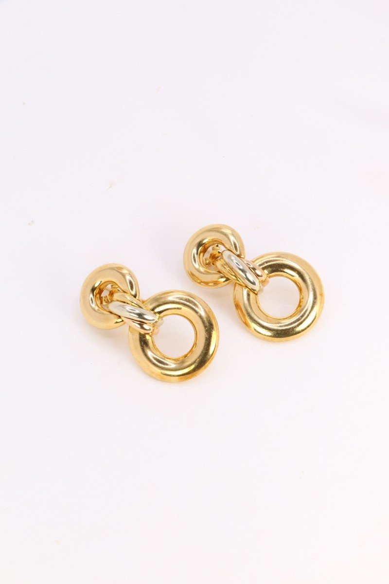 Boucles D'oreilles Pendantes Vintage - Anciennes - Longueur 5,4 Cm - Occasion Bon état