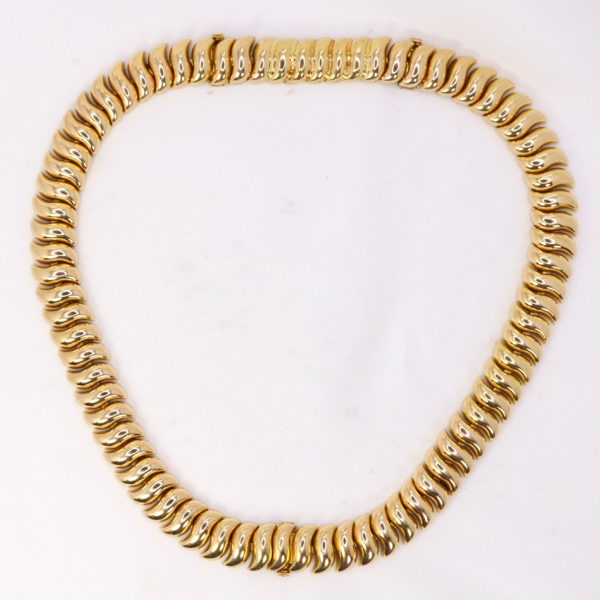 Boucheron Necklace & Bracelet "ondule" In Yellow Gold, 1940's