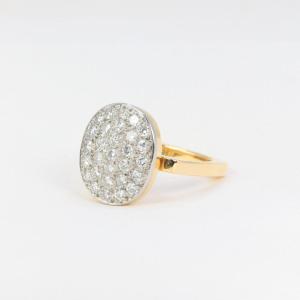 Vintage Dinh Van Ring Made With Gold And Diamonds
