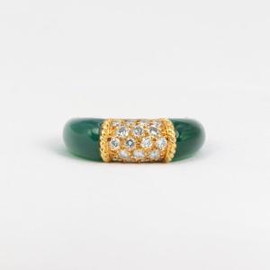 Gold, Chrysoprase And Diamonds Philippine Van Cleef & Arpels Ring 