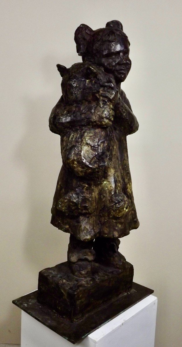 Importante sculpture en bronze. XXème.-photo-2