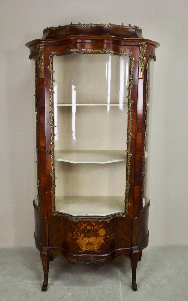 Vitrine  Napoleon III Marquetry.-photo-3